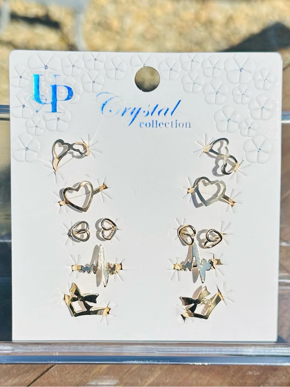 *BUY NOW* Crystal Collection Gold Tone Adjustable/Stackable Rings - Picture 6 of 6